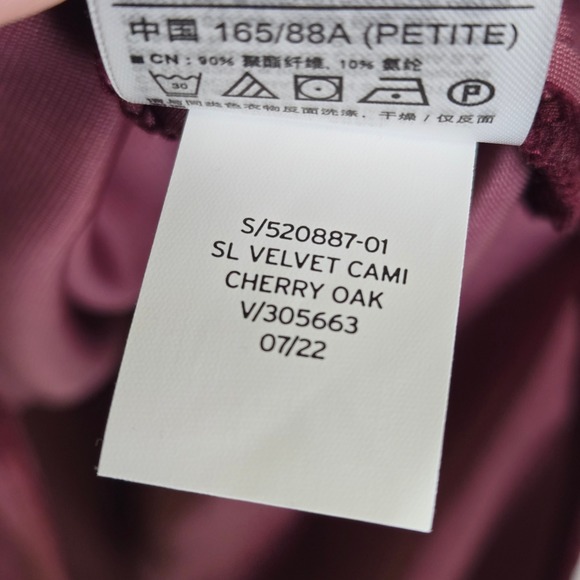 Gap Velvet Cami Slip Midi Dress, Side Slits, Red, Small Petite, New $59.99 MSRP - Picture 5 of 13